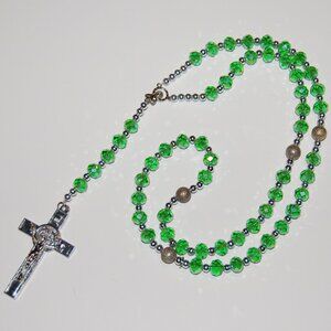 Rosary Necklace,Glass Beaded Necklace,Party Necklace,Sweater Necklace